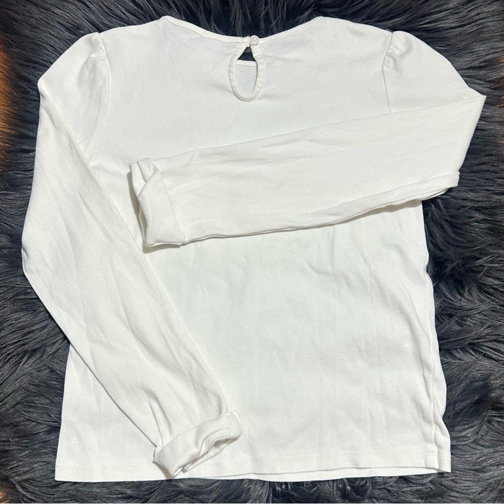 Janie and Jack White Long Sleeve Top Size 12 - Picture 2 of 3